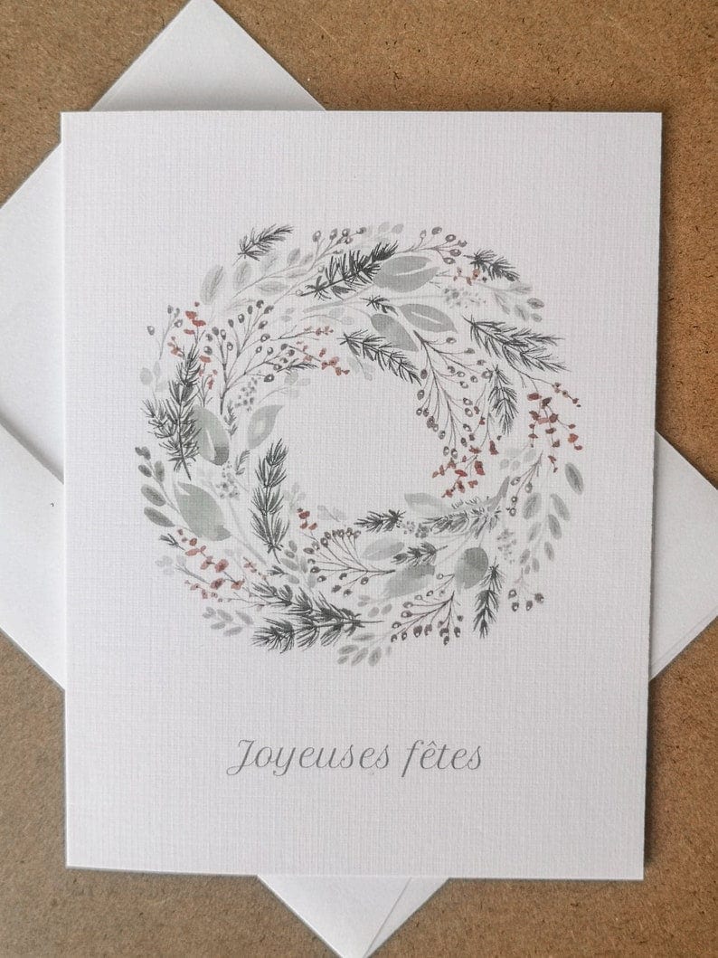 Greeting card - Christmas wreath