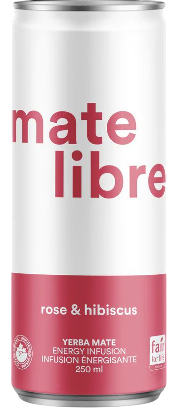 Boisson d'infusion énergisante Yerba Maté - Rose et hibiscus