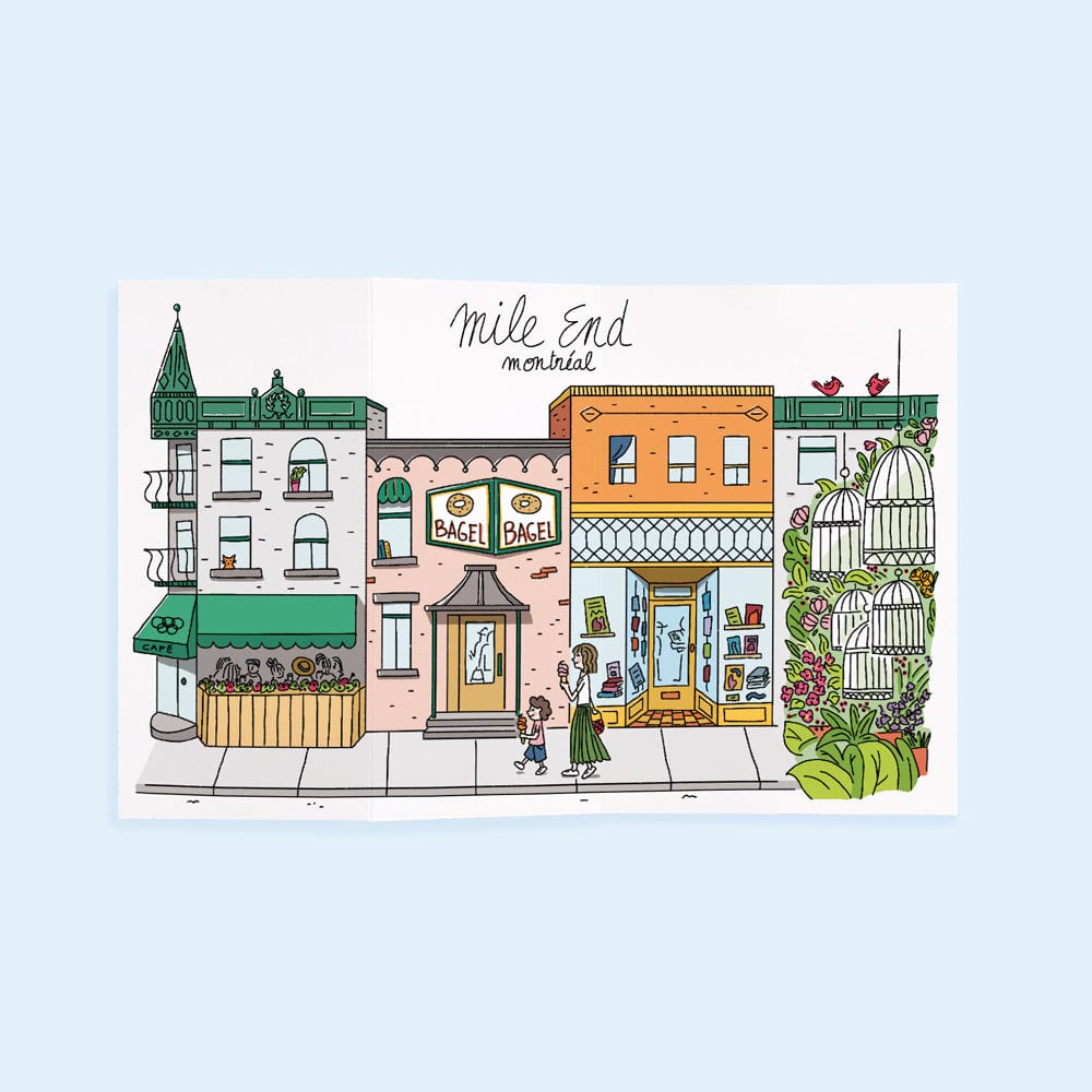 Fold-out greeting card - Mile End Montreal