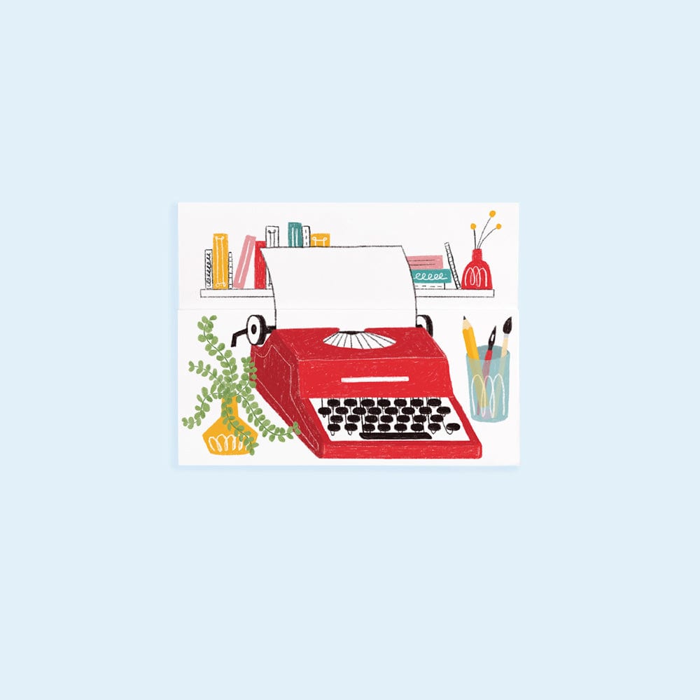 Unfolding greeting card - Typewriter