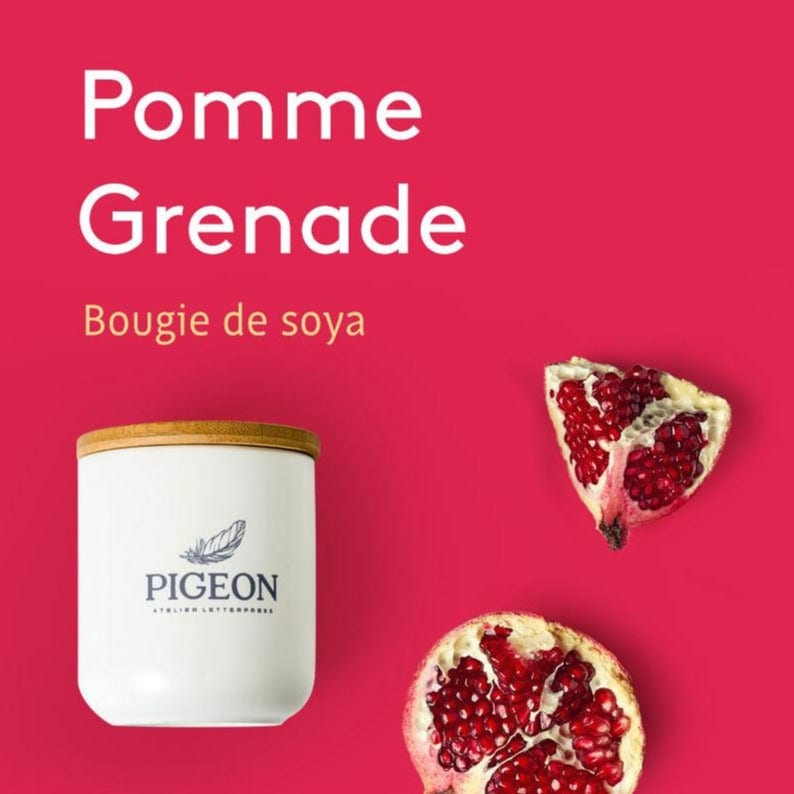 Chandelle - Pomme grenade par Pigeon Atelier Letterpress vendu par SignéLocal.com