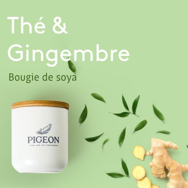 Chandelle - Thé et gingembre par Pigeon Atelier Letterpress vendu par SignéLocal.com