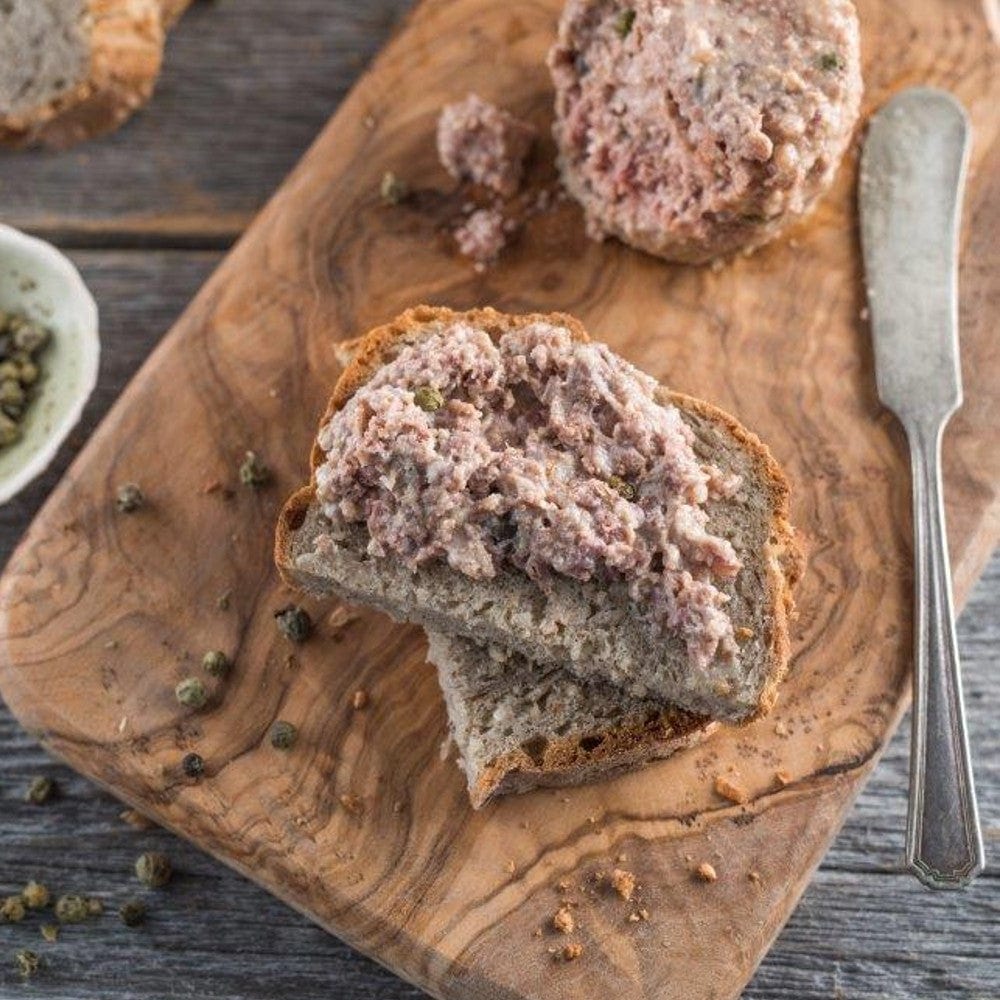 Terrine d'oie au cognac et au poivre vert