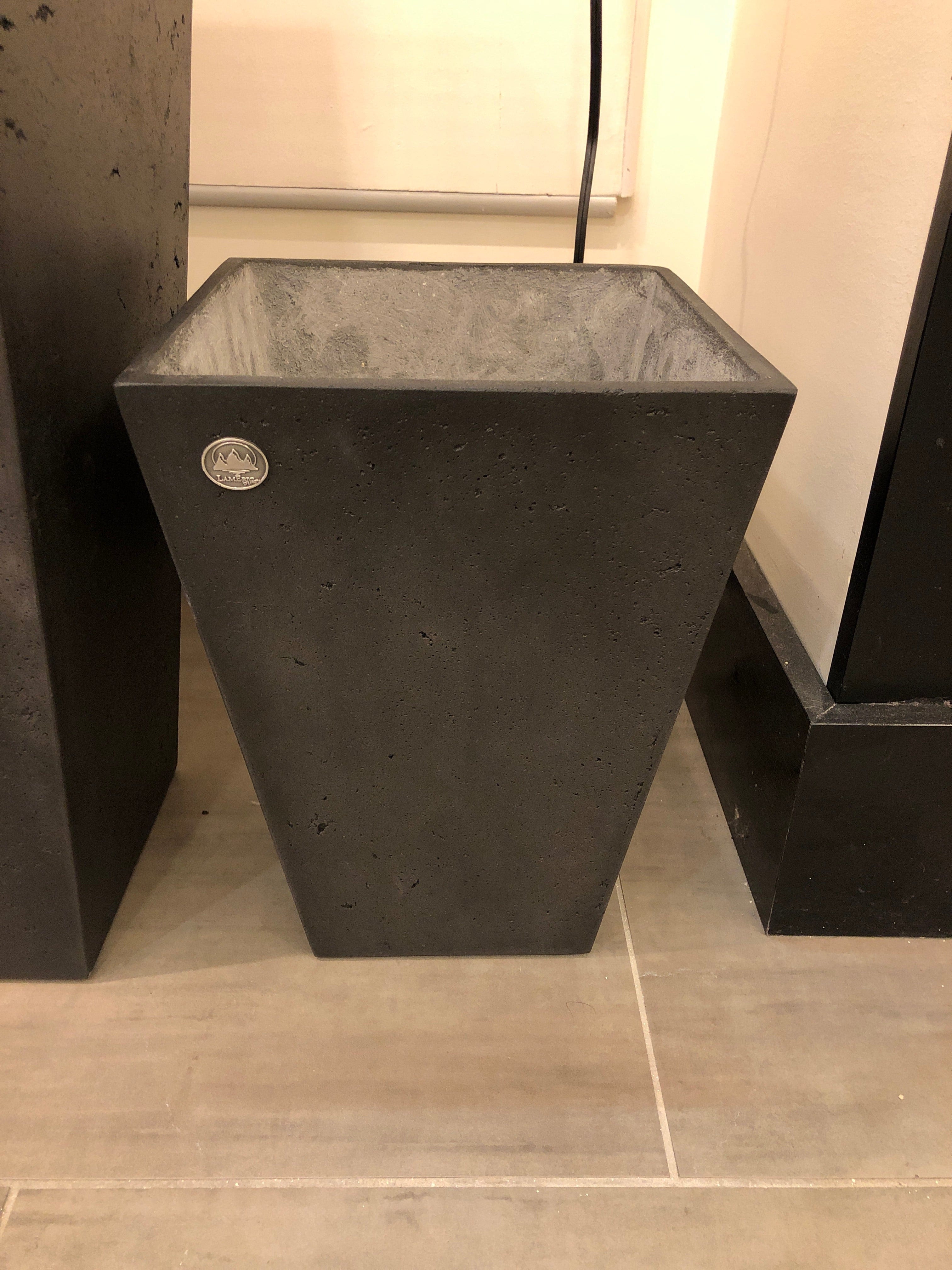 Pot à fleur carré - Noir