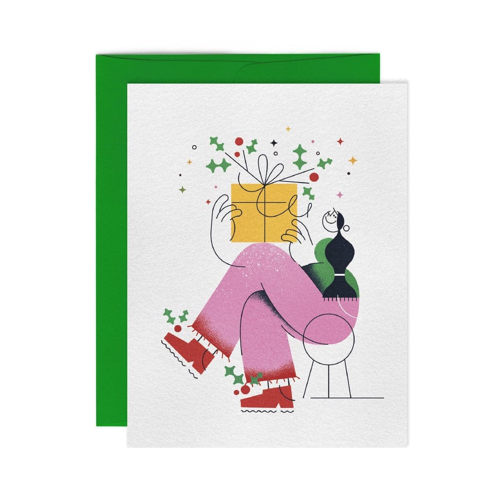 Présent- Carte de souhaits du temps des fêtes