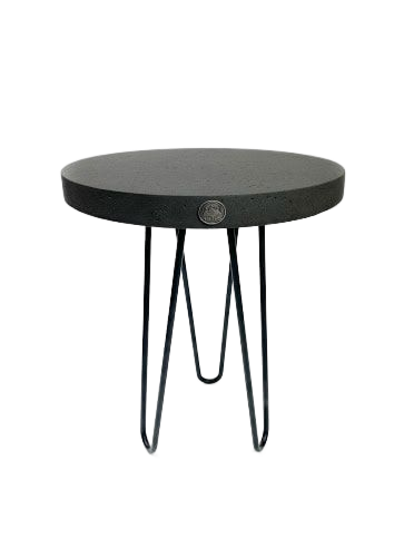 Side table with hairpin legs