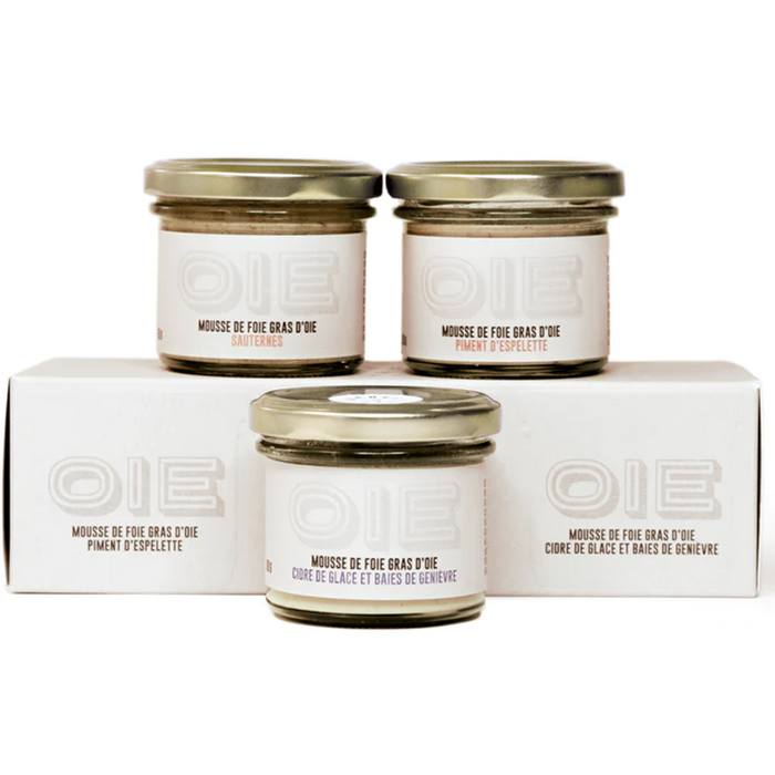 Trio de mousses de foie gras d'oie